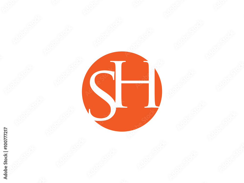Obraz premium Double SH letter logo