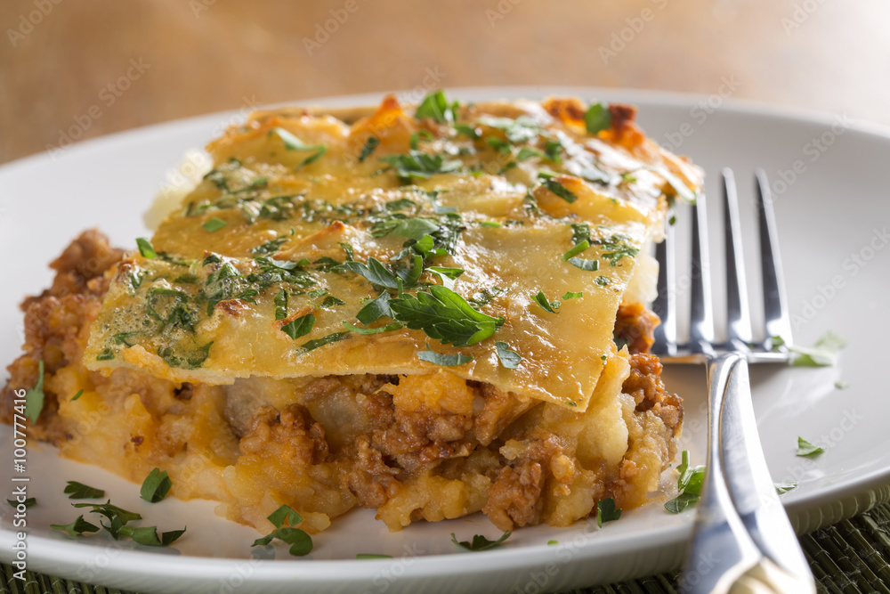 Moussaka with minced meat
