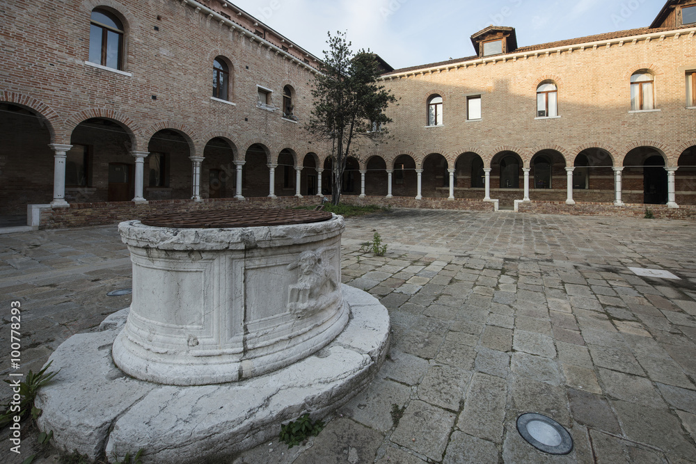 cloister of the monastery Ss. Cosmas and Damian, now a center 