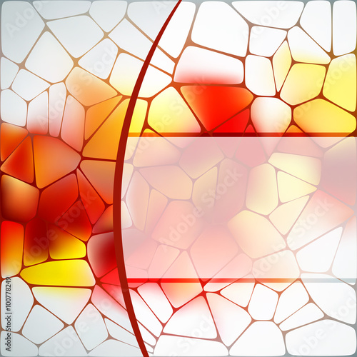 Stained glass design template. EPS 8