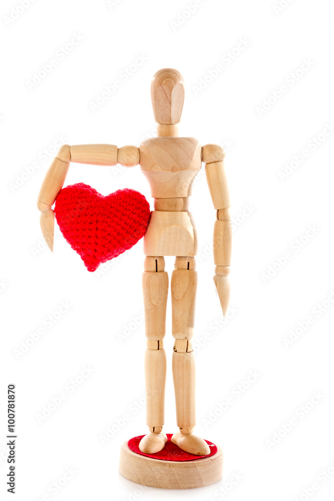 Love confession with wooden dummy Love confession with wooden dummy