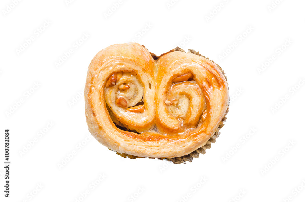 Danish bun isolated over white Danish bun isolated over white