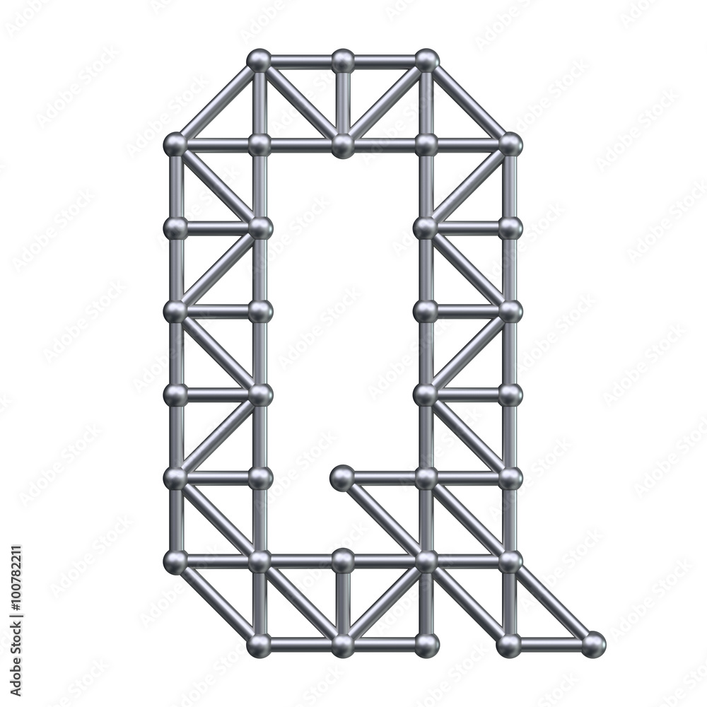 Metal alphabet letter Q Metal alphabet letter Q