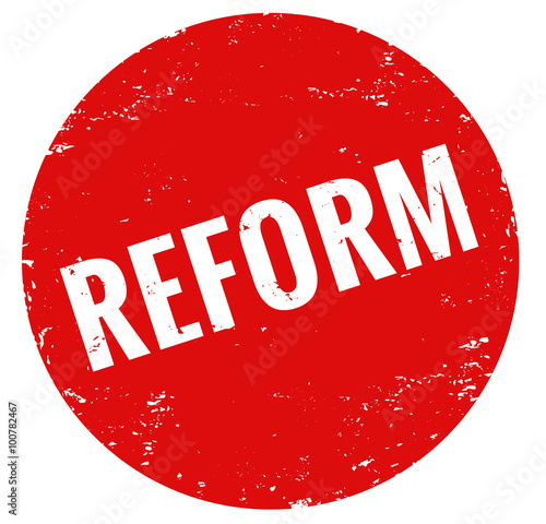 Reform Stempel rot grunge