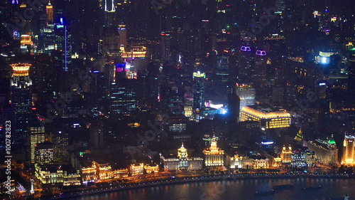 Wallpaper Mural Bund or Waitan waterfront at night in Shanghai  Torontodigital.ca