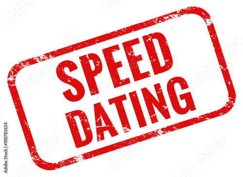 Speed dating stempel rot grunge