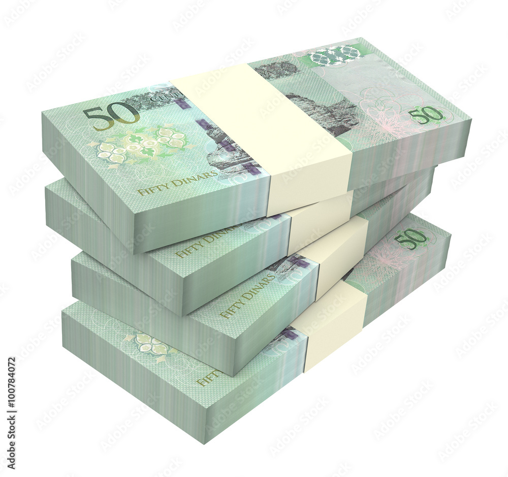 Libyan dinar bills isolated on white background. Computer generated 3D photo rendering. Libyan dinar bills isolated on white background. Computer generated 3D photo rendering.