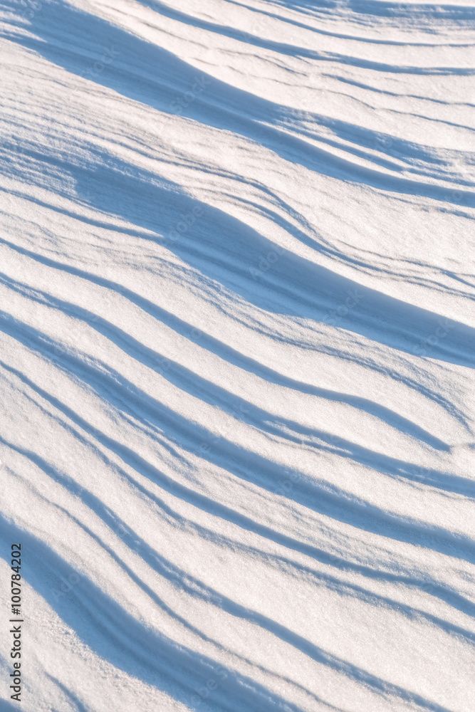 Texture of the snow cover on a sunny day Texture of the snow cover on a sunny day