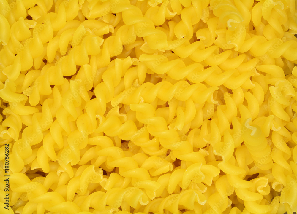 Close up of fusilli pasta Close up of fusilli pasta