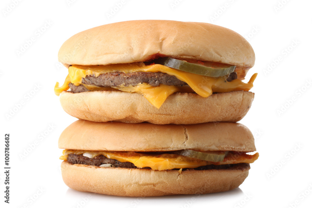 Big tasty hamburger isolated on white background Big tasty hamburger isolated on white background