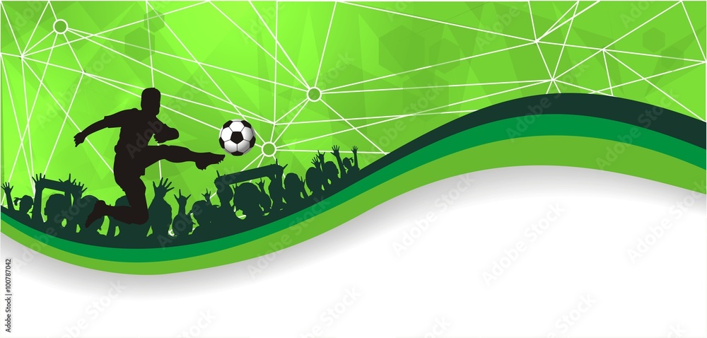 Fototapeta premium Hintergrund mit Fussballer