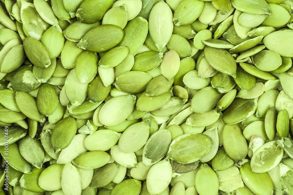 Background of peeled pumpkin sunflower seeds Background of peeled pumpkin sunflower seeds