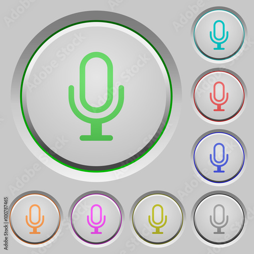 Microphone push buttons
