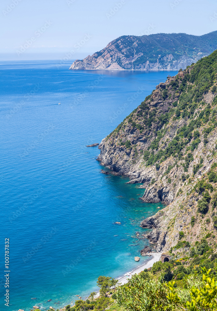 Panorama of the coast of the Cinque Terre in Italy. Panorama of the coast of the Cinque Terre in Italy.