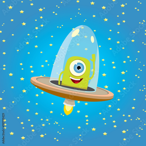 ufo. alien vector. flying saucer