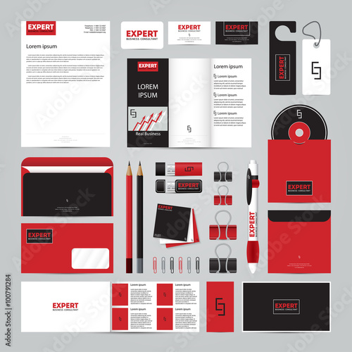 Corporate identity template set. Business mock-up