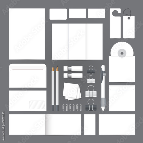 Corporate identity template set. Business blank mock-up