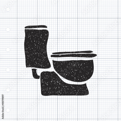 Simple doodle of a toilet