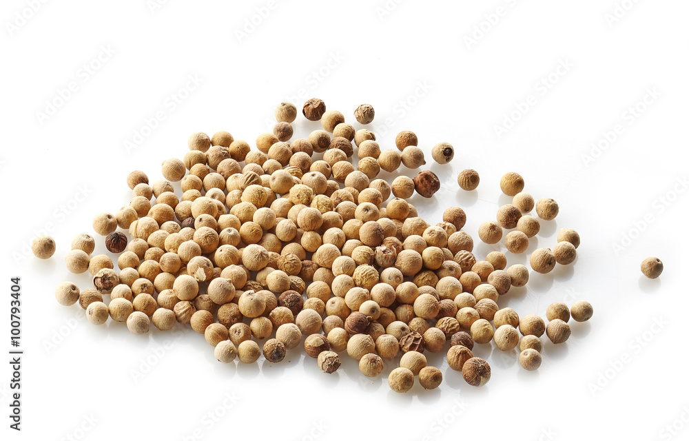 White pepper on white background White pepper on white background