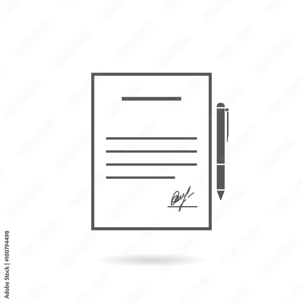 Business contract flat design with pen stylish Business contract flat design with pen stylish