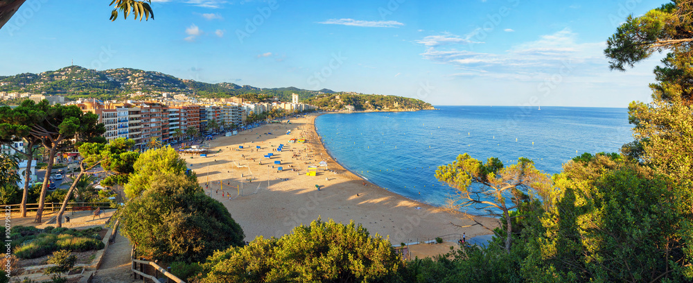 The beaches of Costa Brava in Lloret de Mar, Spain.