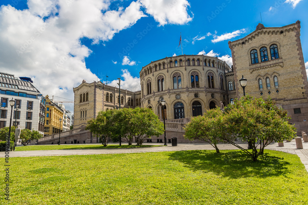 Norwegian Parliament building in Oslo