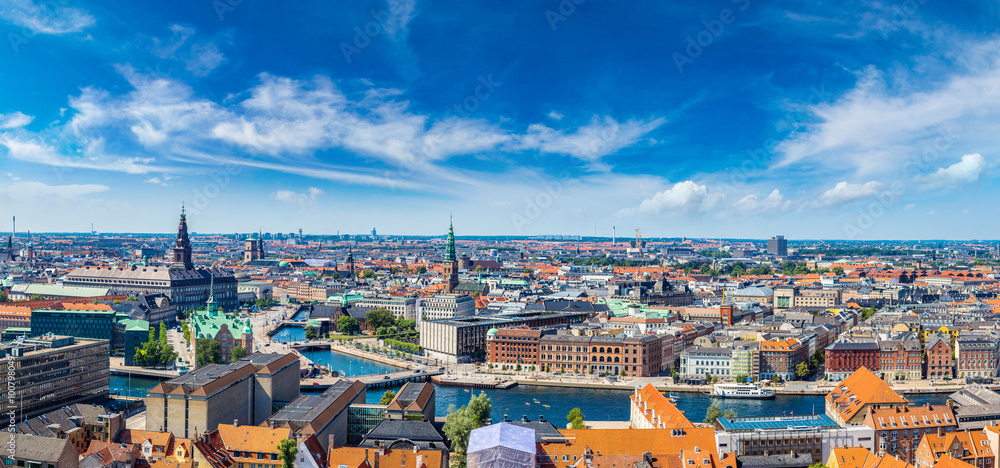 Copenhagen panorama - obrazy, fototapety, plakaty 