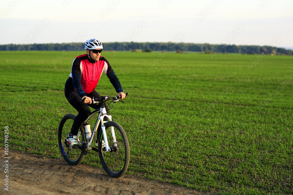 Cyclist on the Meadow Trail