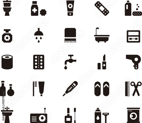 BATHROOM black icons