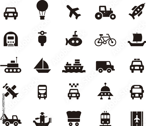 TRANSPORT black icons