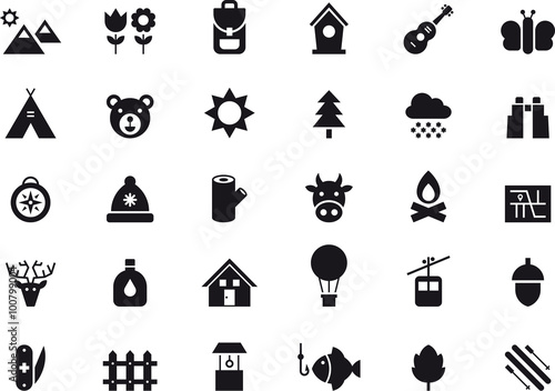 NATURE, CAMPING, HIKING & OUTDOOR ACTIVITIES icons