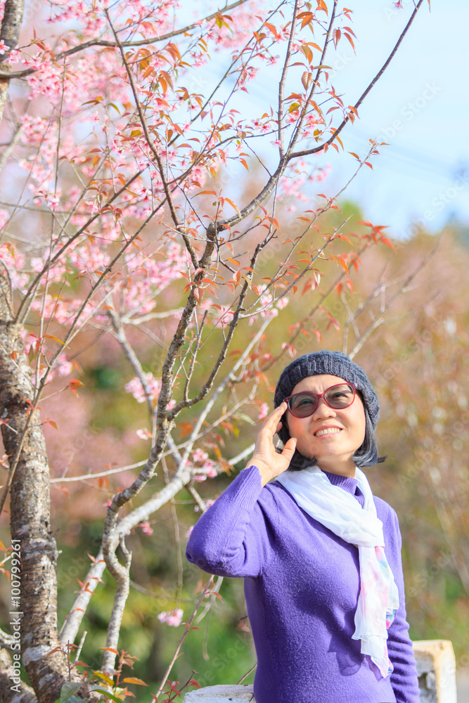 portrait of beautiful asian woman standing in wild himalayan che portrait of beautiful asian woman standing in wild himalayan che