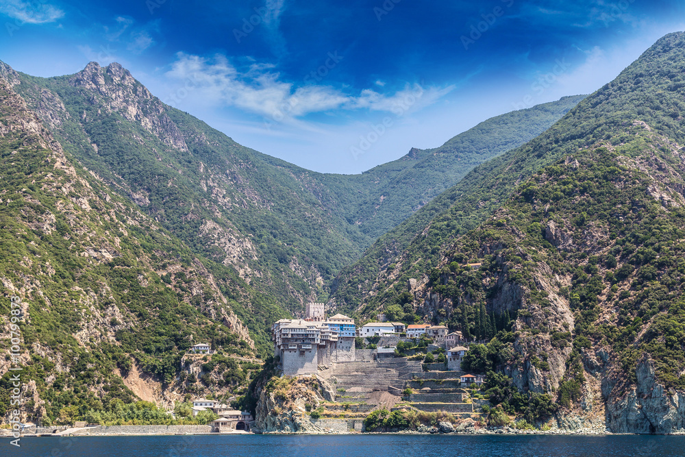 Fototapeta premium Dionisiou Monastery on Mount Athos