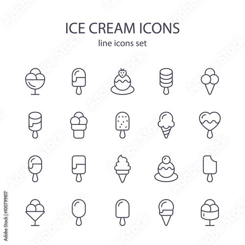 Ice cream icons.