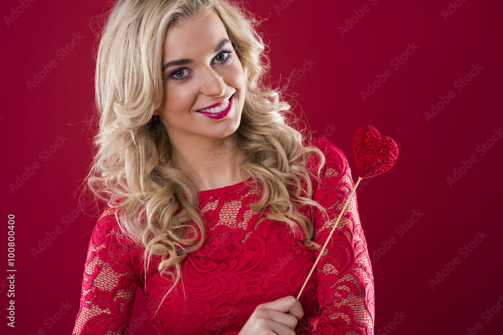 Toothy smile of cheerful woman Toothy smile of cheerful woman