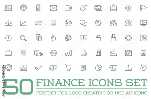 Set of Vector Finance Money Icons and Payments and Income Rich can be used as Logo or Icon in premium quality