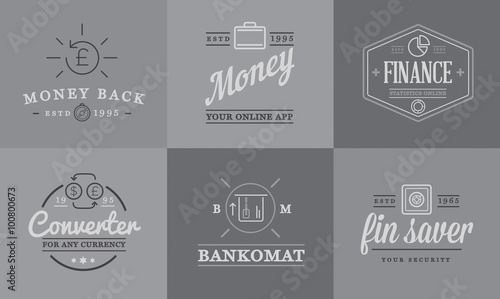 Set of Vector Finance Elements and Money Business as Illustration can be used as Logo or Icon in premium quality