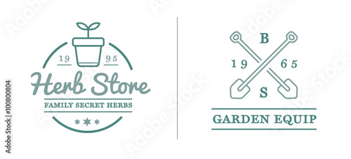 Set of Vector Garden and Farm Elements and Fruits or Vegetables Icons Illustration can be used as Logo or Icon in premium quality