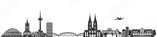 Köln Dom Skyline Panorama Silhouette