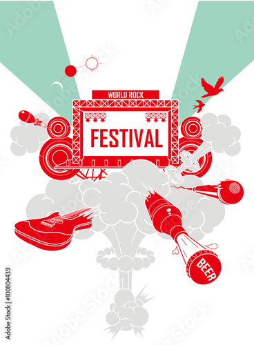 rock festival illustration