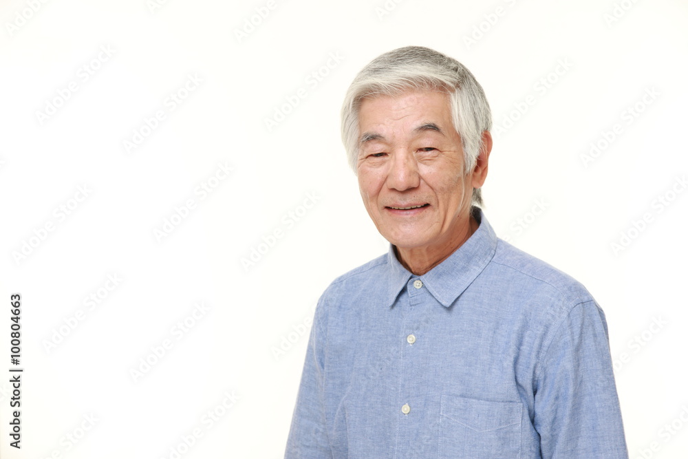senior Japanese man in good mood senior Japanese man in good mood