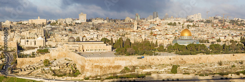 Jerusalem - The Panorama from Mount of Olives to old city