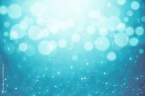 abstract blurred photo of bokeh blue light.