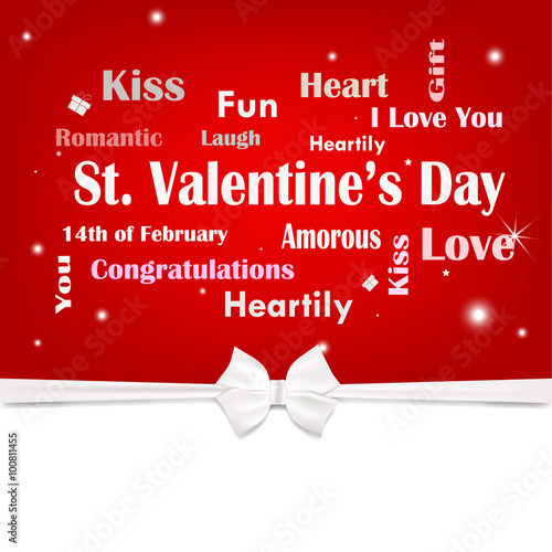 Vector card for Valentine's Day