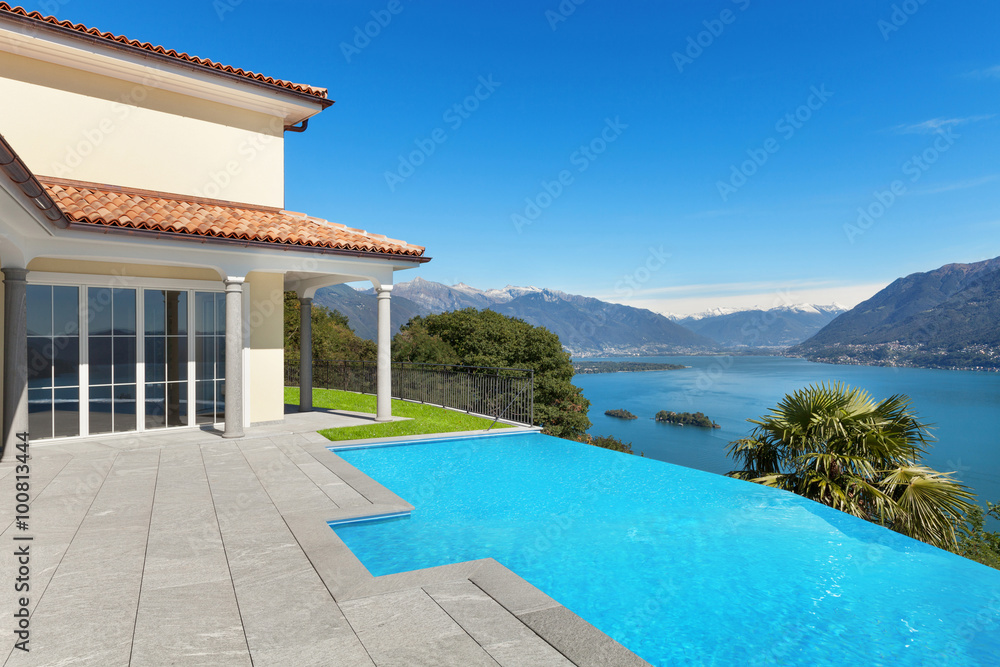 Fototapeta premium Terrace of an a house, exterior