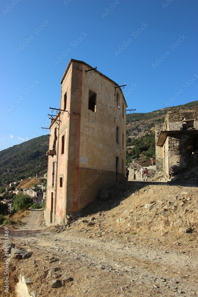 Ghost Town Gairo Vecchio Sardinia, Italy Mountain Village