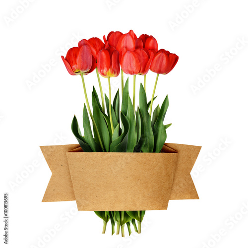 Tulip flowers bouquet and c...