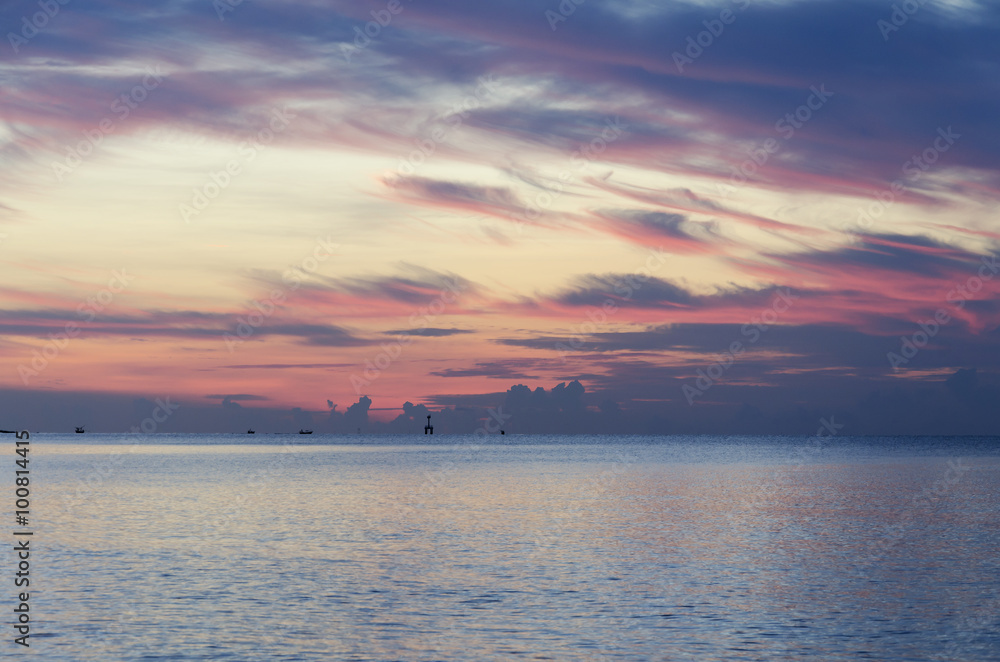 Twilight sky at the sea