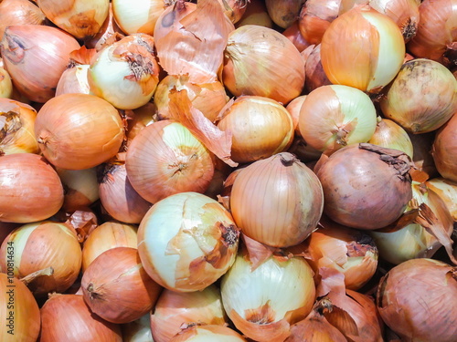 Fresh onion in the market
