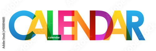 CALENDAR colourful vector letter icon 